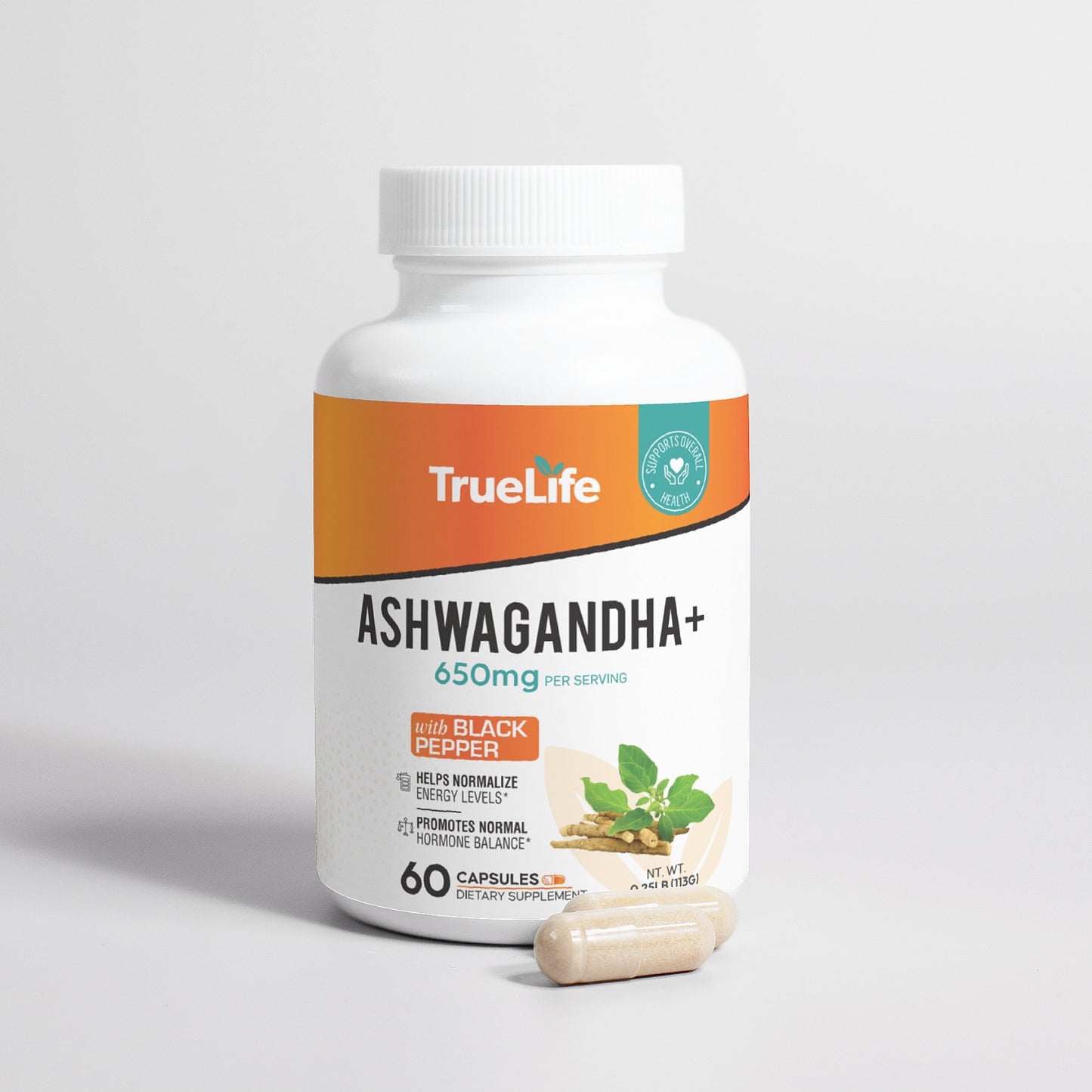 Ashwagandha+ with Black Pepper Capsules